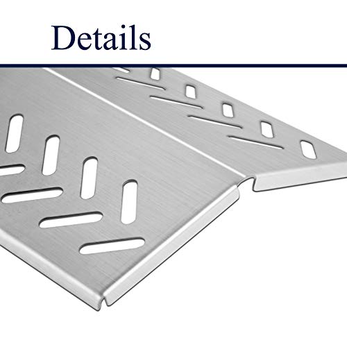 Folocy BBQ Gas Grill Parts, Stainless Steel Grill Heat Plate Heat Shield Burner Cover Replacement Kit for Broil-Mate 726454, 726464, 736454, Grill Pro 226454, 226464, Sterling 526454, 526464, 3-Pack