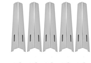5 pack replacement stainless steel heat shield for outdoor gourmet bq06w1b, north american outdoors 43019u, 848506a and jenn-air 720-0709, 720-0720, 720-0727, 730-0709 gas grill models
