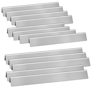 kalomo grill flavorizer bar for 7538 weber genesis 1000-5000, genesis ii, genesis i - iv, bbq gas grill replacement parts accessories stainless steel grill heat plates tent shield burner cover,13-pack