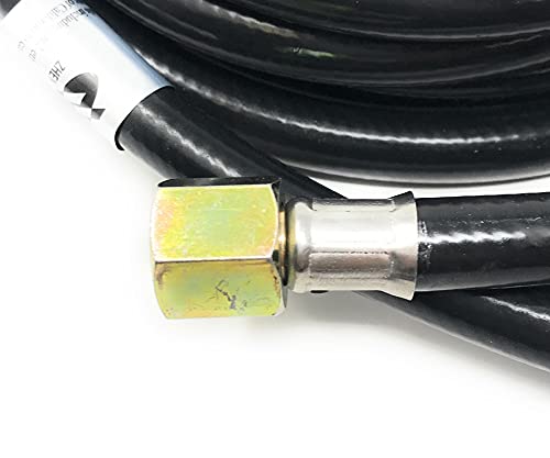 12 Feet Hose Assembly For Propane Tank Adapter QCC1 Acme x 3/8 Female Flare [948-722] Max 80,000 BTU's EVEN Controlled FLO Tanks RV BBQ Gas Grills Fire Pit Table Heaters and more