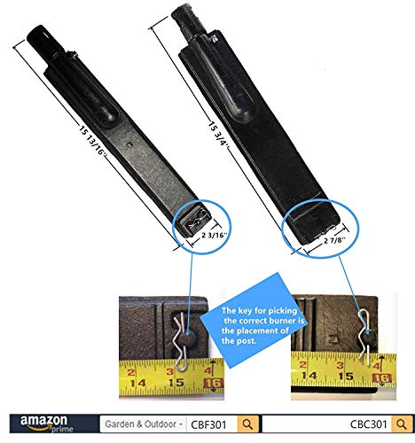 Hongso 16.5“ Heat Plates and 15.75" Cast Iron Burners for Barbeques Galore Turbo STS 720-0057 XG4TDN Elite XG5TDN, Nexgrill 720-0057 Grill Models