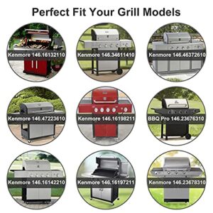 Metal Club 4-Pack Grill Heat Plates Compatible with Kenmore 146.34611410 146.16142210 146.23678310 146.16198211 146.46372610 146.46366610 146.10016510 146.47223610 14623678310 14634611410 Grills