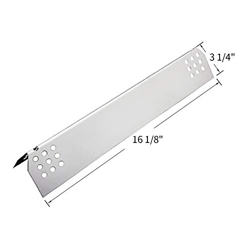 BBQ funland SH7451 (5-Pack) Stainless Steel Heat Plates Replacement for Gas Grill Model Kitchen Aid 720-0745, Jenn Air Gas Barbecue Grill 720-0336B, 720-0336C, 720-0709, 720-0709B, 720-0720