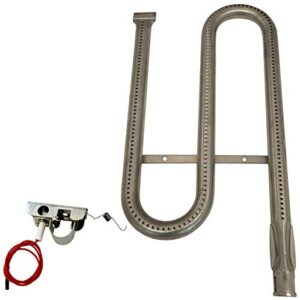 stainless steel pipe burner (left) with electrode for ducane grills
