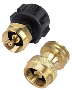 gaspro propane refill adapter for 1 lb. tanks, comes with a 20lb to 1lb propane tank adapter, solid brass