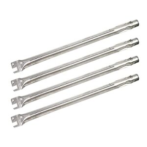 plowo stainless steel burner replacement for gas select ducane 3100, 3200, 3400, 4100, affinity 3073101, affinity 31421001 grill models, bbq heavy duty performance pipe burner tube, 4-pack, 18" x 1"