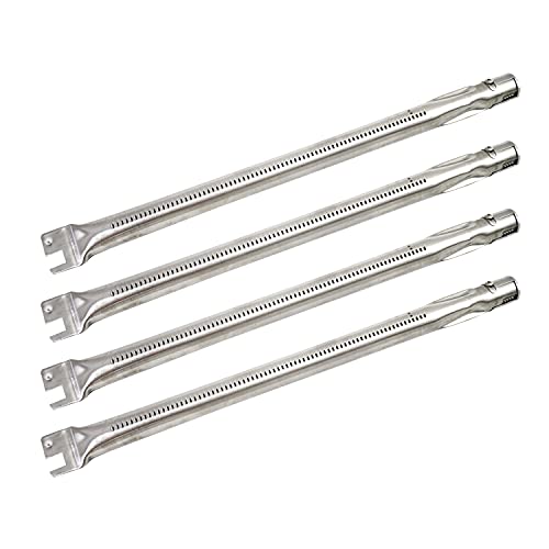 Plowo Stainless Steel Burner Replacement for Gas Select Ducane 3100, 3200, 3400, 4100, Affinity 3073101, Affinity 31421001 Grill Models, BBQ Heavy Duty Performance Pipe Burner Tube, 4-Pack, 18" x 1"