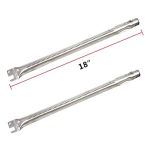 Plowo Stainless Steel Burner Replacement for Gas Select Ducane 3100, 3200, 3400, 4100, Affinity 3073101, Affinity 31421001 Grill Models, BBQ Heavy Duty Performance Pipe Burner Tube, 4-Pack, 18" x 1"