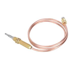 TOPINCN Thermocouple M8 Thread Heating Gas Burner Replacement Thermocouple Probe 600mm for Fireplace BBQ Grill Accessories