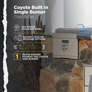 Coyote Built-In Single Side Burner, Natural Gas - C1SBNG
