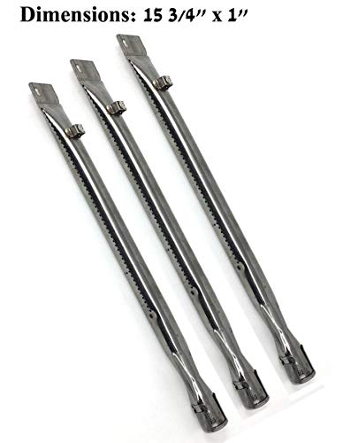 Stainless Steel Burner Replacement for Select Lowes 3618ST, GD4215S, GD4825, GD4825S, GD4833, Master Forge & Savor Pro (3-PK) Gas Grill Models