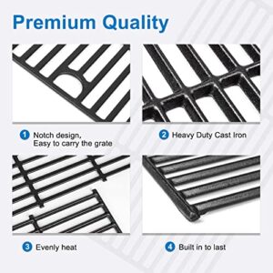 Uniflasy Stainless Steel Heat Heat Plates and Cast Iron Cooking Grid Grates fits CharBroil Performance Series 4-Burner 463365021 463351021 463352521 Gas Grill