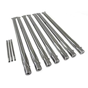 bbq grill 6-pack stainless steel burner & smoker set plus 3 crossover burner tubes compatible with most weber grills bcp85663 oem