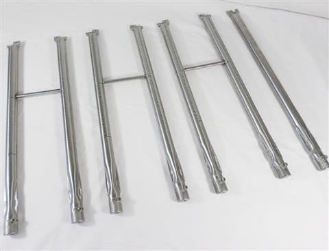BBQ Grill 6-Pack Stainless Steel Burner & Smoker Set Plus 3 Crossover Burner Tubes Compatible With Most Weber Grills BCP85663 OEM