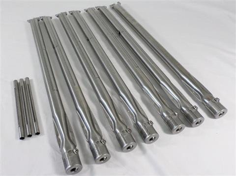 BBQ Grill 6-Pack Stainless Steel Burner & Smoker Set Plus 3 Crossover Burner Tubes Compatible With Most Weber Grills BCP85663 OEM