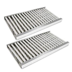 plowo 18 5/8" stainless steel grill heat plates replacement for bgb48-bqrl, bgb48-bqrn, 48dbqar, 48dbqr, 48ebqar, bga27-bq, bga27-bqr, bga36-bqarl, bga36-bqarn, ceramic rod complete dcs radiant tray