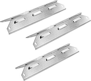 grill replacement parts for kenmore 146.23678310, 146.23679310, 640-05057371-6, 640-05057373-6 gas grills, stainless steel grill heat plate, heat shield tent, burner cover, flame tamer, 3 pack