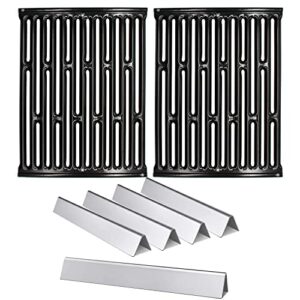 hongso 15" grill grates and 21.5" flavorizer bars heat plates replacement parts for weber spirit e s 200 210 with side control, genesis silver a, spirit 500 gas grills