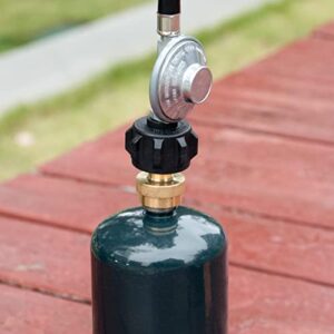 GASPRO 1lb Propane Adapter for Disposable Throwaway Cylinder and Accurate Propane Tank Gauge