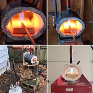 Single Burner Gas Propane Forge, Portable Oval Propane Burner Forge Large Capacity For Blacksmithing, Knife Making, Forging Tools and Equipment