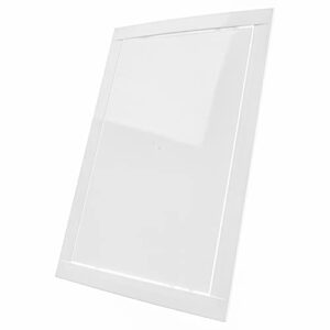 - 8" x 12" white plastic access panel. service shaft door panel. plumbing. electricity. heating. alarm wall access panel for drywall. bathroom services access hole cover. (8"x12", white)