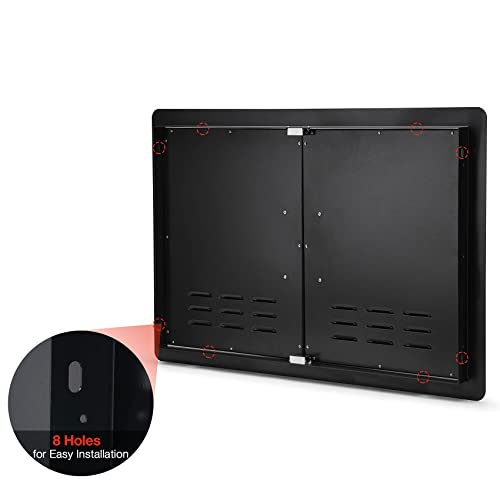 Stanbroil Outdoor Kitchen Doors BBQ Access Door 30" W x 21" H - Wall Construction Double Door Flush Mount for BBQ Island, Grilling Station, Outside Cabinet - Black