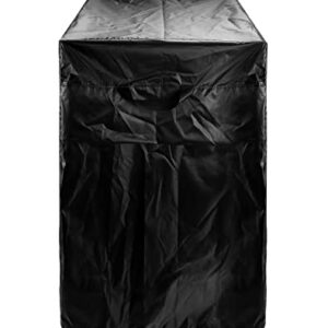 QWORK Rolling Cooler Cart Cover, Waterproof 80 Quart Oxford Patio Ice Chest Protective Covers, 36L x 20W x 34H inch, Fits Most Patio Ice Chest Party Cooler, Outdoor Beverage Cart Cover, Black