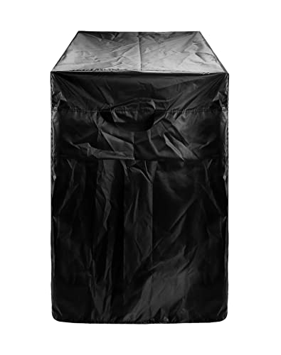 QWORK Rolling Cooler Cart Cover, Waterproof 80 Quart Oxford Patio Ice Chest Protective Covers, 36L x 20W x 34H inch, Fits Most Patio Ice Chest Party Cooler, Outdoor Beverage Cart Cover, Black