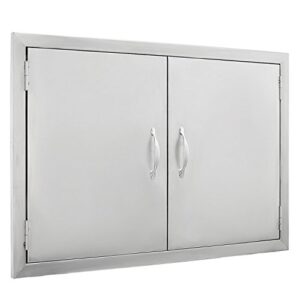 shzond 30.5" w x21 h bbq access door 304 stainless bbq island door heavy duty double door great for outdoor kitchen