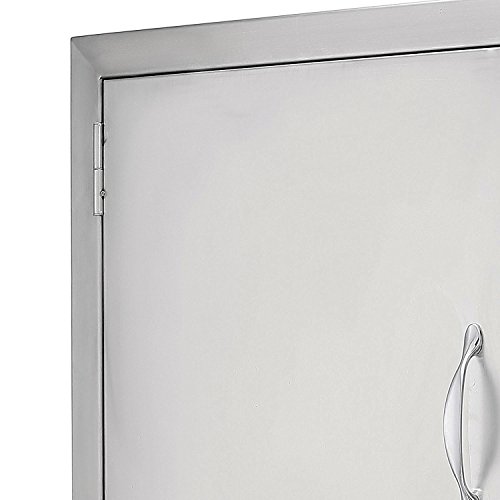 SHZOND 30.5" W x21 H BBQ Access Door 304 Stainless BBQ Island Door Heavy Duty Double Door Great for Outdoor Kitchen