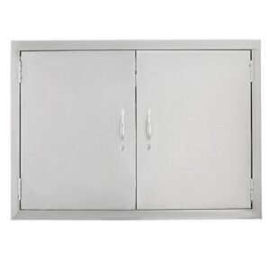 SHZOND 30.5" W x21 H BBQ Access Door 304 Stainless BBQ Island Door Heavy Duty Double Door Great for Outdoor Kitchen