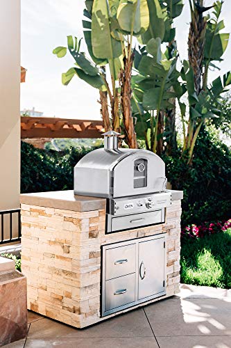 Summerset 'The Oven' Outdoor Built-in or Counter Top Large Capacity Gas Oven with Pizza Stone and Smoker Box, 304 Stainless Steel Construction, Liquid Propane