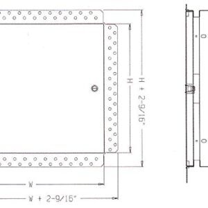 DW-5040 Acudor Flush Access Panel with Drywall Bead Flange 22" x 22"
