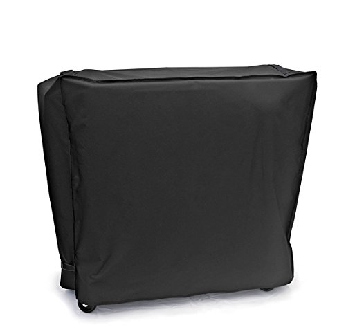 J&C 35x20x34in Cooler Cart Cover-Black Waterproof UV Resistant Patio Rolling Cooler for Most of 80 QT Patio Ice Chest Party Bar and Outdoors Rolling Cooler with Wheels