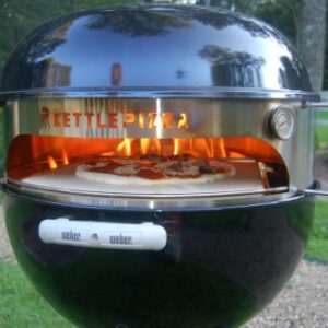 Made in USA Kettlepizza Pro 22 Kit - Outdoor Pizza Oven Kit for 22.5 Inch Kettle Grills. Includes Prograte, Tombstone & Aluminum Pro Peel