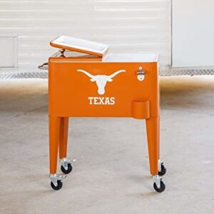 Leigh Country TX 93785 60qt. Rolling Cooler, Texas Longhorn, Orange