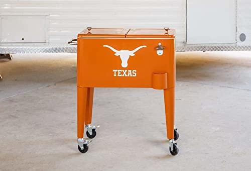 Leigh Country TX 93785 60qt. Rolling Cooler, Texas Longhorn, Orange