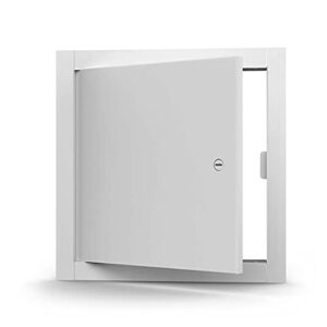 Acudor ED-2002 18 x 18 Inch Universal Flush Mount Access Panel Door Service Hatch with Stainless Steel Cam Latch & Continuous Concealed Hinge, White
