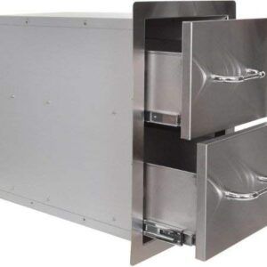 Bull Outdoor Products 56985 Double Drawer, Stainless Steel