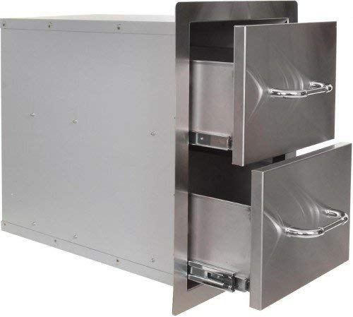 Bull Outdoor Products 56985 Double Drawer, Stainless Steel