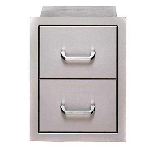 Bull Outdoor Products 56985 Double Drawer, Stainless Steel