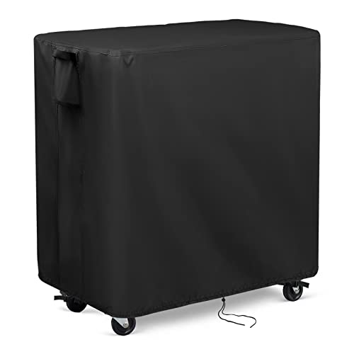 Hengme Cooler Cart Cover,Outdoor Beverage Cart Patio Ice Chest Protective Covers,Waterproof 420D Heavy-Duty Cooler Cart Cover for Patio Kitchen Island Bar Cart (37‘’ x 21‘’ x 32‘’)