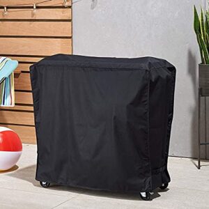 Patio Cooler Cart Cover Waterproof, 600D Outdoor Cooler Chest Cover Universal Fit Most 80 QT (Patio Cooler On Wheels, Beverage Cart, Rolling Ice Chest, Party Cooler), 36" L x 19.5" W x 31.5" H