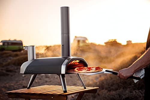 Ooni Fyra 12 Hard Wood Pellet Fired Outdoor Pizza Oven + Ooni 12" Pizza Peel + Ooni Infrared Thermometer - Outdoor Kitchen Pizza Making Oven Bundle