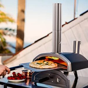 Ooni Fyra 12 Hard Wood Pellet Fired Outdoor Pizza Oven + Ooni 12" Pizza Peel + Ooni Infrared Thermometer - Outdoor Kitchen Pizza Making Oven Bundle