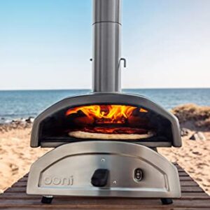 Ooni Fyra 12 Hard Wood Pellet Fired Outdoor Pizza Oven + Ooni 12" Pizza Peel + Ooni Infrared Thermometer - Outdoor Kitchen Pizza Making Oven Bundle