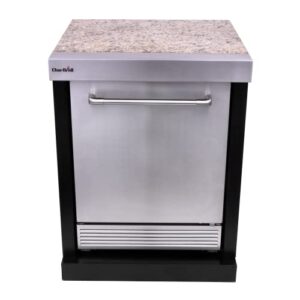 char-broil 463246518 medallion series modular outdoor kitchen refrigerator, silver