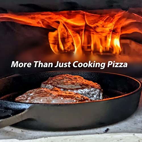 CHANGE MOORE 12 Inch Outdoor Pizza Oven Wood Fired with Insulated Lining, Portable Wood Pellet Pizza Oven with Cover, Pizza Stone, and Thermometer