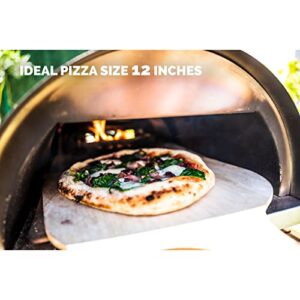 CHANGE MOORE 12 Inch Outdoor Pizza Oven Wood Fired with Insulated Lining, Portable Wood Pellet Pizza Oven with Cover, Pizza Stone, and Thermometer