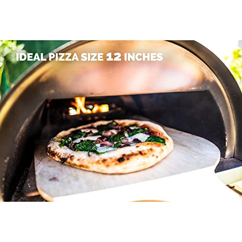 CHANGE MOORE 12 Inch Outdoor Pizza Oven Wood Fired with Insulated Lining, Portable Wood Pellet Pizza Oven with Cover, Pizza Stone, and Thermometer